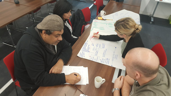 CenSE workshop participants working around a table